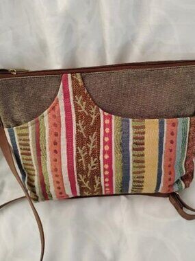 Danny K ~ large zipper ~ tapestry bag